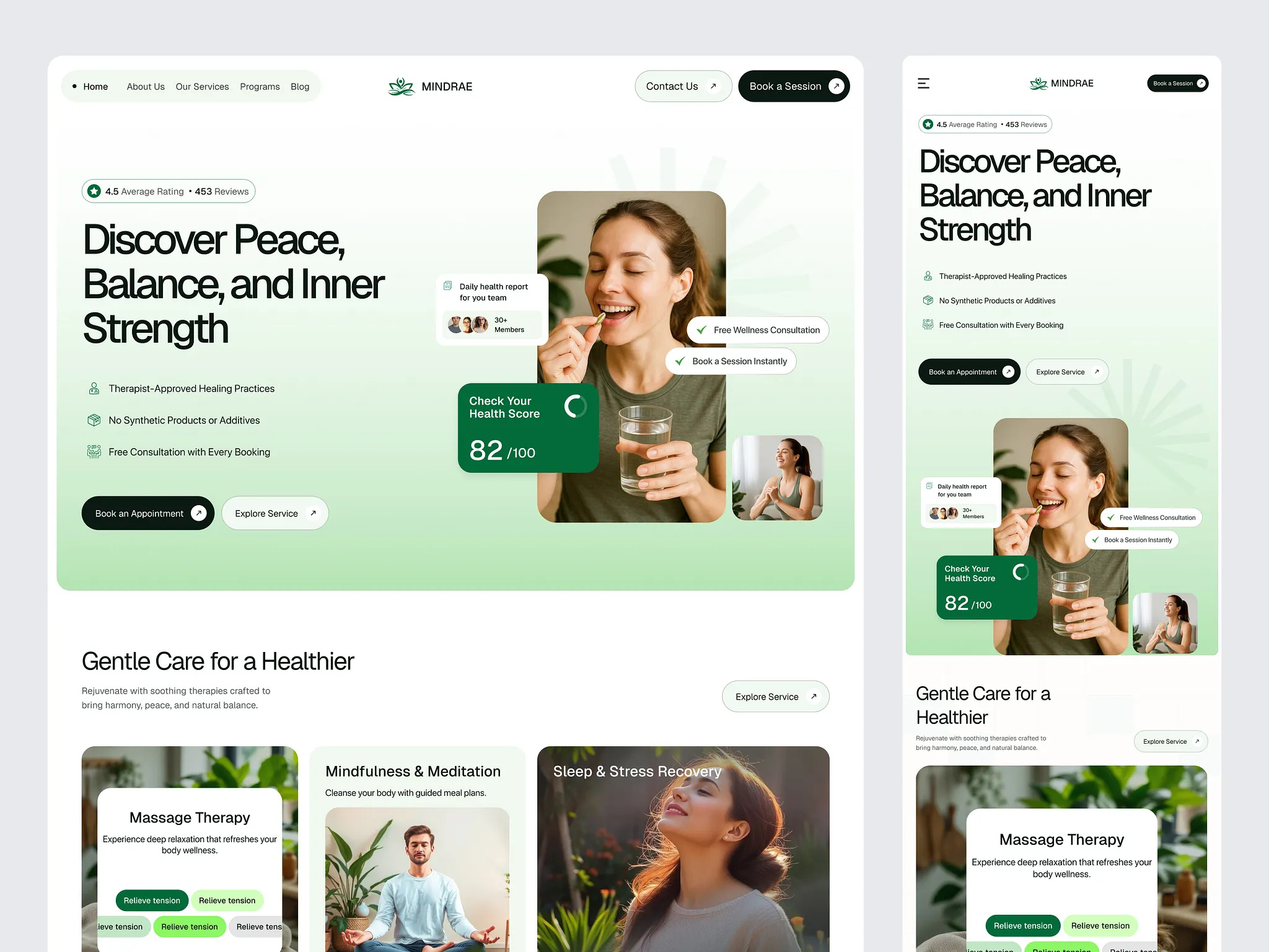 Example of Landing Page + Webflow Development