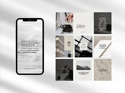 Social Media Manager Minimalist Feed Design branding canva conent design content instagram post minimalist design social media management social media manager