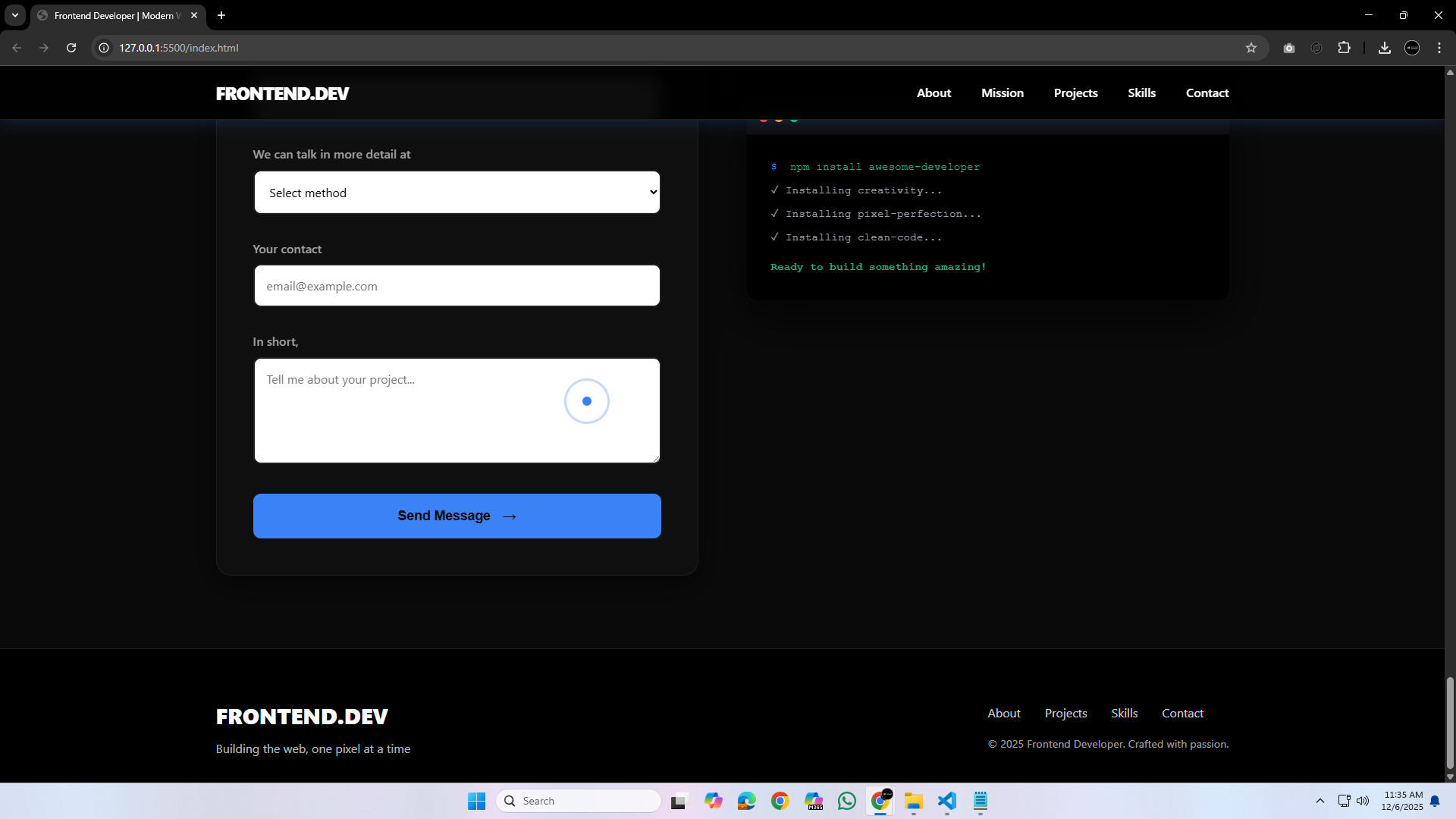 Example service media