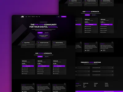 Advance Notify - Discord Subscription betting branding dark mode design discord full stack graphic design minimalistic purple design sports ui ux website