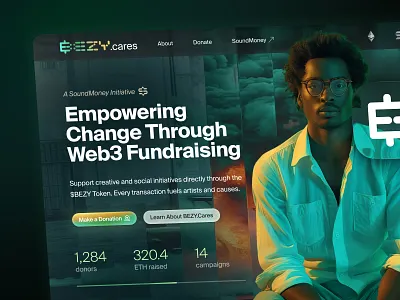 Designing a Clearer Way to Give in Web3 fundraising header hero landing ui web web3 design