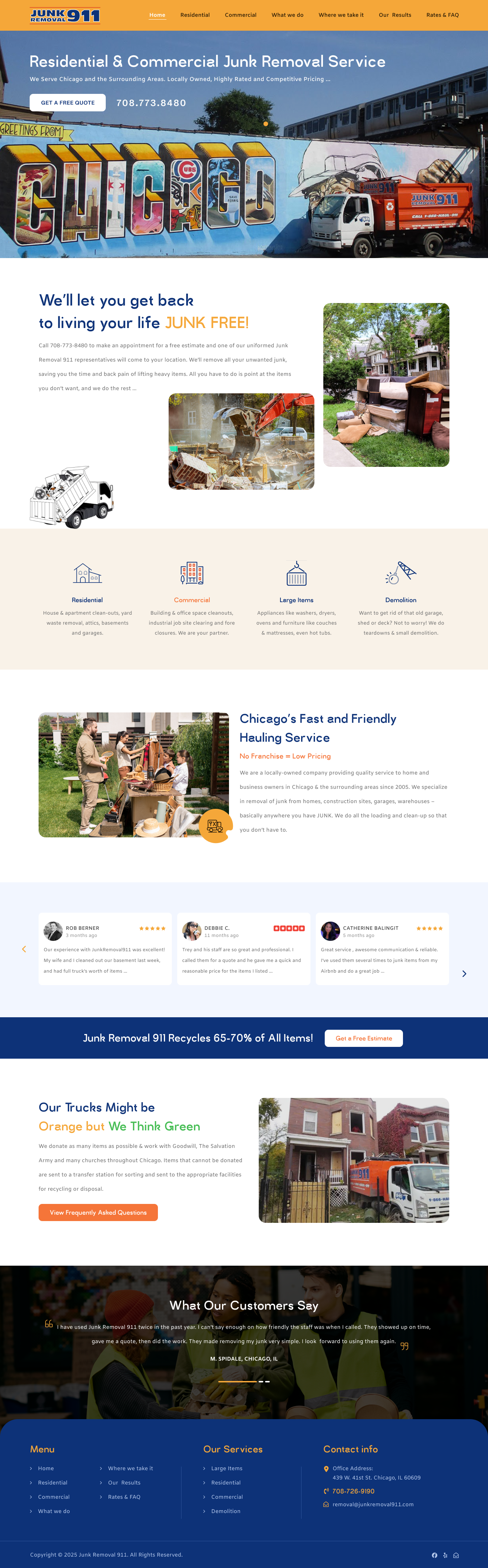 Junk Removal website commercial junk removal junk removal residential junk removal
