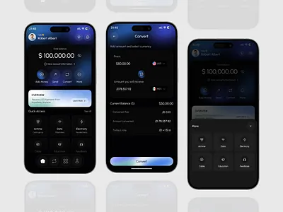 Wallet & Exchange Mobile UI app banking blockchain crm design finance finance app fintech fintech app interface investment mobile app mobile app design money app money managements neobanking saas ui ux wallet
