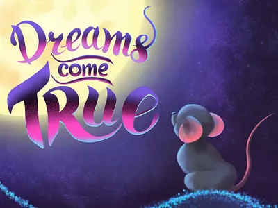 Dreams Come True 2d book character character design children book comic digital illustration lettering photoshop