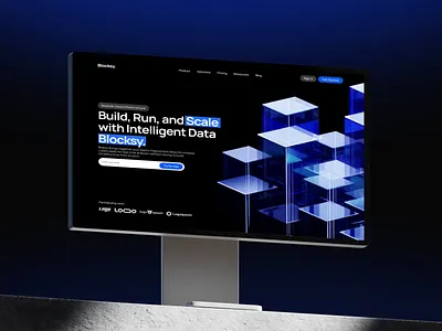 Blocksy 3D UI Animation 3d ai 3d illustration ai landing ai landing page ai powered platform analytics platform business intelligence dark mode ui dashboard landing page data integration data intelligence data platform data visualization intelligence saas saas dashboard saas data saas platform tech landing page