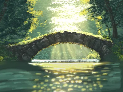 Water under a bridge