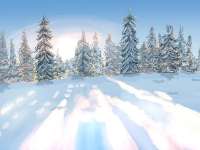 Snowlit winter dawn