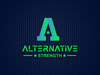 ALTERNATIVE STRENGTH Fitness Logo design | Gym logo bodybuilding logo brand logo branding business logo company logo design fitness logo graphic design gym logo logo typography vector wellness logo