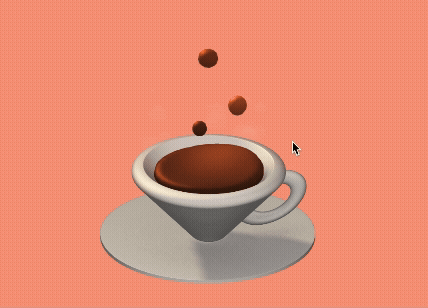 Mouse hover coffee animation design hover illustration ui web