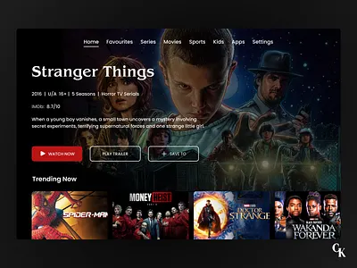 Daily UI 25 - TV App dailyui dailyui day 01 design tv app tv app design tv ui ui ux
