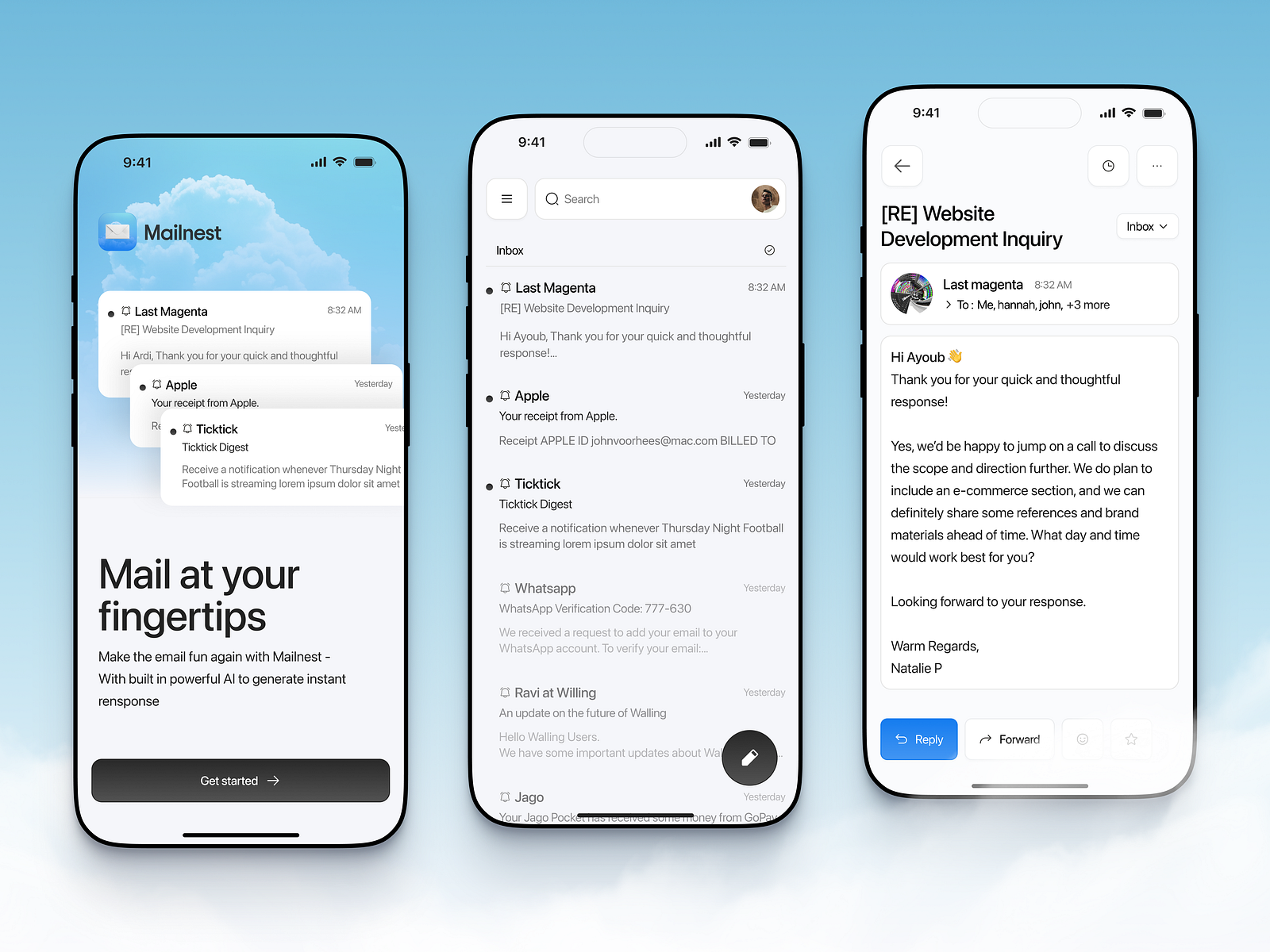 Mail Mobile App by Digcy on Dribbble