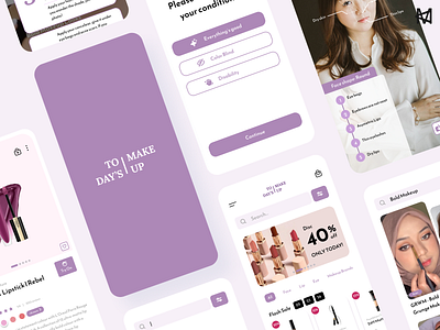 Today's Makeup - Beauty Enthusiast App analyze beauty branding design digital graphic design illustration logo makeup marketplace product purple skincare trend tutorial ui ux vector