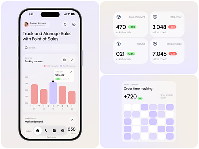 POS Mobile App UI Design appdesign minimal mobile mobile app mobile app design mobile ui mobile ui designer mobileappdesign posapp salesapp ui design ux ui design