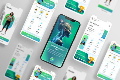 Health & Wellness App UI Design app design application fitness fitness app fitness app ui fitness mobile app fitness trainer app gym health app healthcare app mobile app design ui ui design user interface wellness app workout app