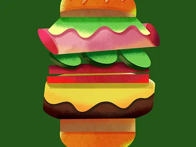 Burger 3d artwork design graphic design illustration