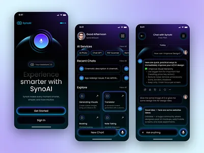 AI Assistant Mobile App ai ai assistant ai assistant app ai assistant design ai assistant interface ai assistant platform ai assistant ui ai chatbot ai mobile app ai onboarding ai scanner ai voice chatbot ios smart ai