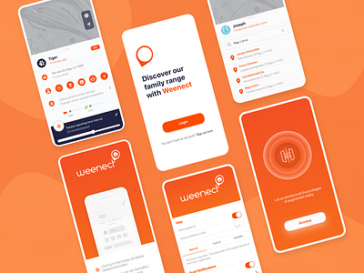 Weenect application design ios orange tracker ui ux