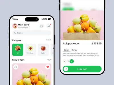 Grocery App UI – By GrowPhase appdesign creativeagency groceryappdesign groceryshopping growphase growphaseagency productdesign uiux