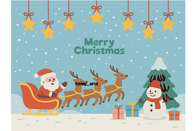 Cheerful Santa Claus Riding a Sleigh background cartoon celebration character cheerful christmas decorative festival festive fun gift greeting holiday nativity present saint santa seasons sinterklaas tradition