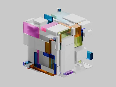 Looping Animation of a Recursively Subdivided Cube 3d algorithm animation blender creativecoding cube generative geometry geometrynodes houdini loop motion motion graphics procedural recursion