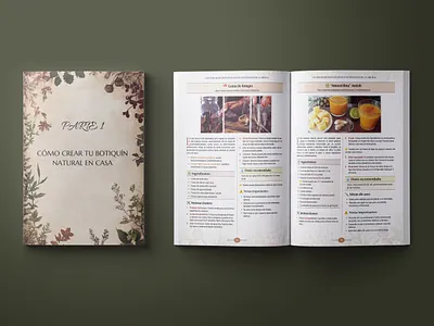 Vintage Botanical Wellness Book – Elegant Interior Layout Design aesthetic book layout calm and warm book visuals cottagecore herbal book cottagecore print book cozy botanical design elegant recipe formatting herbal aesthetic book illustrated recipes layout minimal herbal guide modern botanical theme natural tones book design nature inspired layout organic lifestyle book soft earthy tones design textured background layout trending book interior vintage apothecary style vintage remedies guide wellness aesthetic design wellness print design