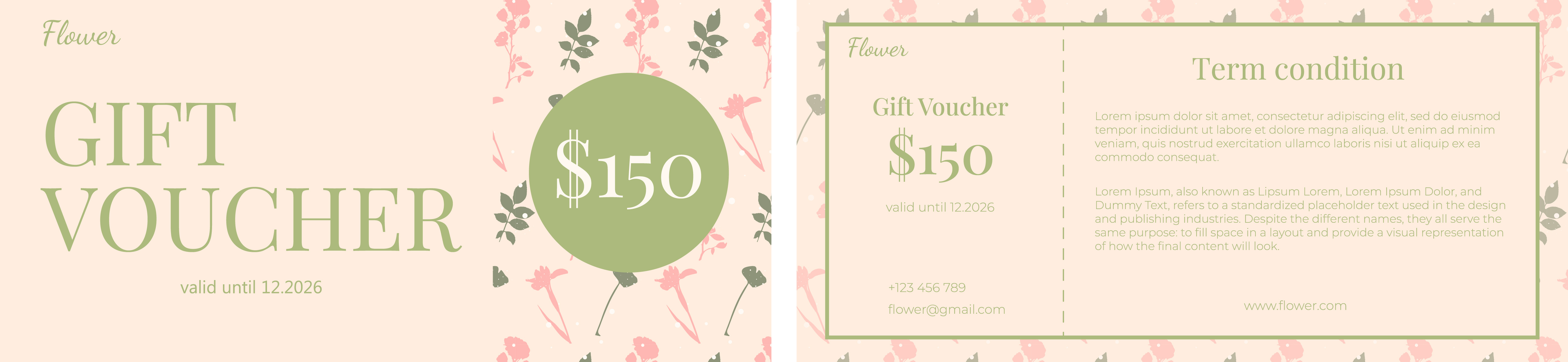 Gift certificate branding design gift certificate graphic design illustration typography vector