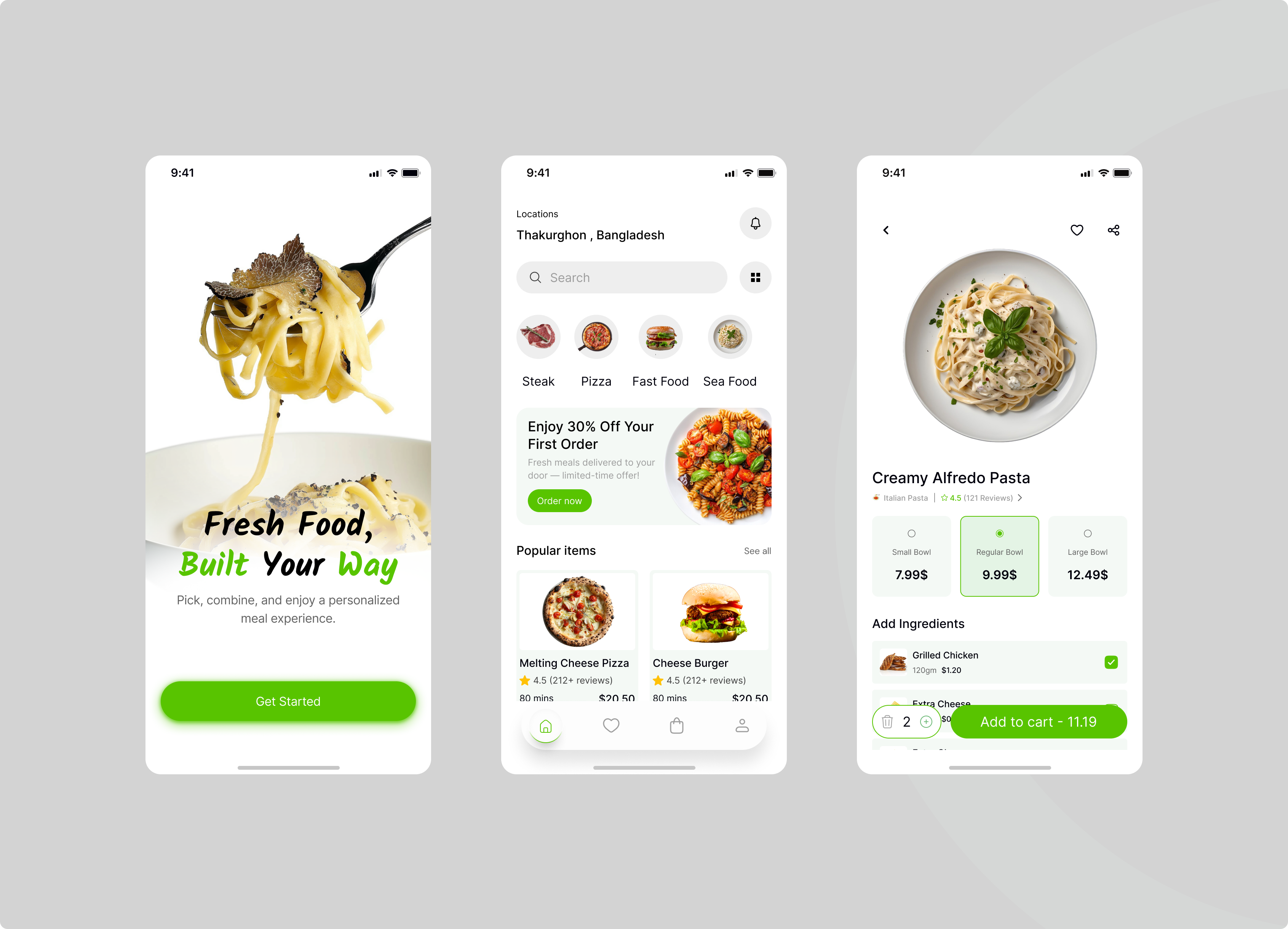 Example of Mobile App UI/UX Design (I Os  & Android)