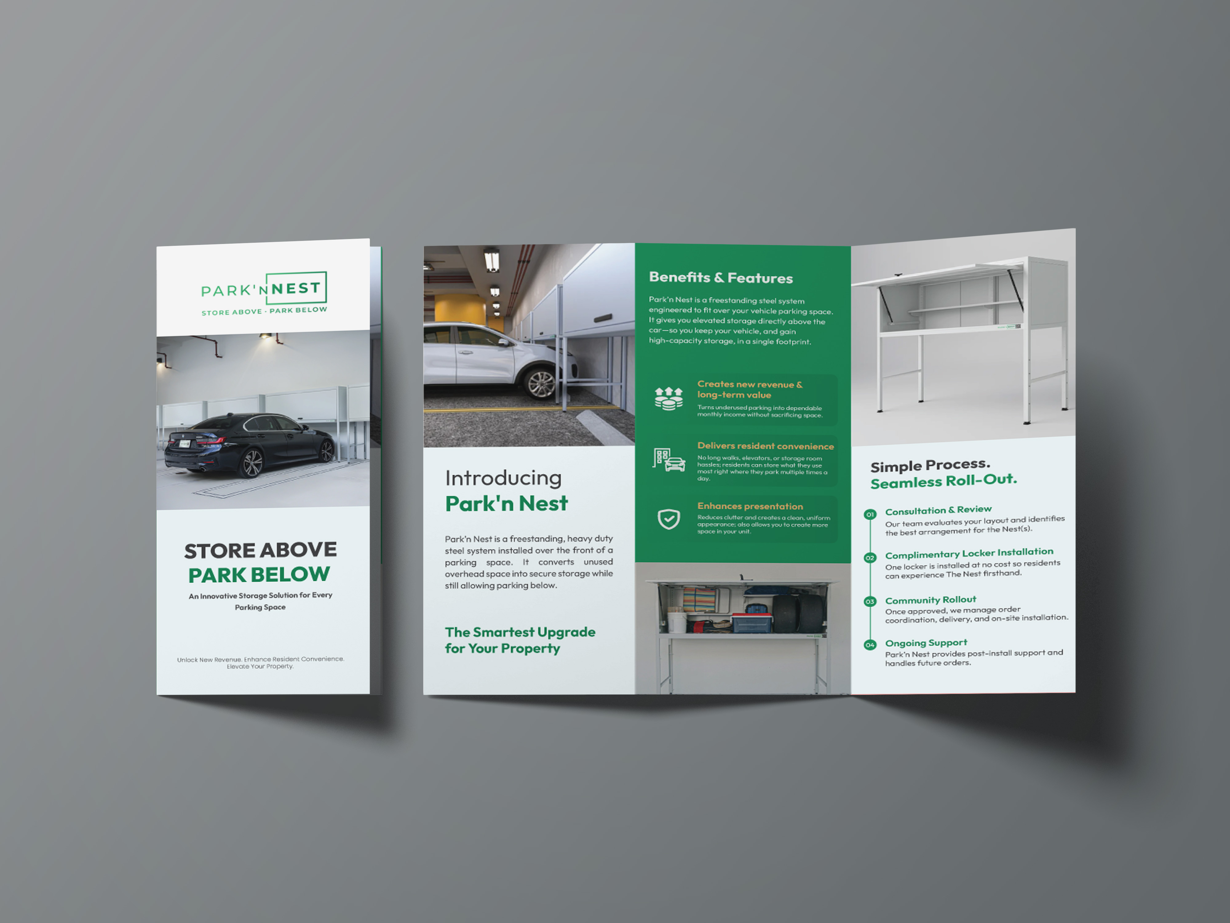 Parking nest take out banner design graphic design