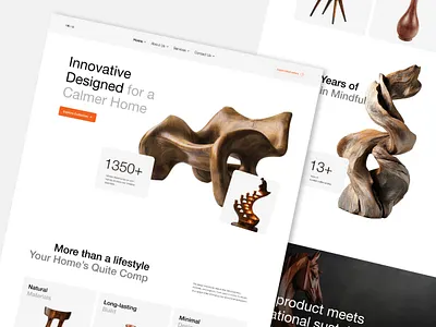 Eco-Home Decor Website eco design figma designer furniture handcrafted home decor interior brand interior website landing page design lifestyle luxury home interiors minimal website design mobile responsive modern room decor ui design ux design ux ui visual designer web website design