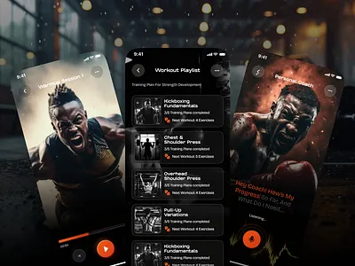 Fitness App Design app design bodybuilding coach app figma design fitness fitness ai app fitness app fitness app design fitness assistant fitness landing page gym app health app mobile app mobile app design modern app rifat ony training ui ux workout app