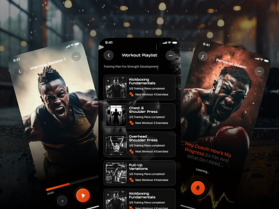 Fitness App Design app design bodybuilding coach app figma design fitness fitness ai app fitness app fitness app design fitness assistant fitness landing page gym app health app mobile app mobile app design modern app rifat ony training ui ux workout app