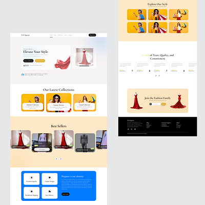 Fashion Brand Landing Page – Modern & Minimal Design creative website e commerce fashion brand fashion website frontend developer hero section html css js landing page minimal design ui design web design website redesign