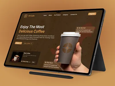 Coffee Shop Website Landing Page UI/UX ui