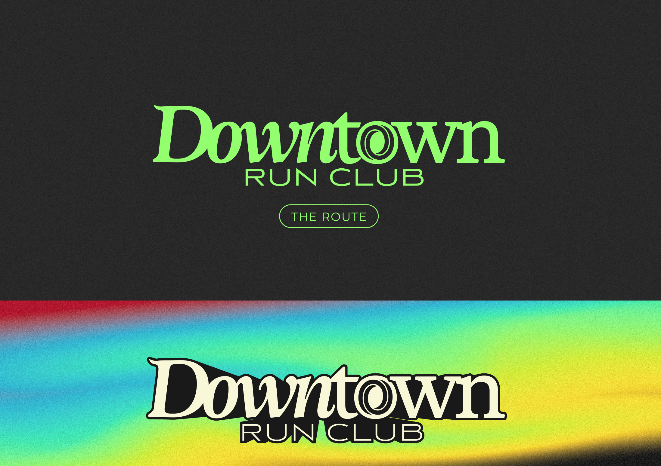 Downtown Run Club active branding design fitness run club running scissorfiesta