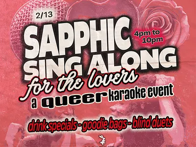 Sapphic Sing Along ca la queer queer design sapphic sapphic sing along valentines day