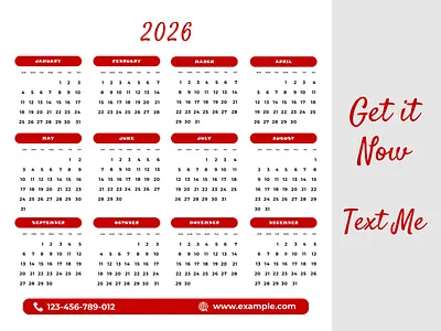 Professional 2026 Calendar Template Editable Photoshop File 2026 calendar annual design calendar file clean format creative layout customizable file designer asset digital calendar easy editing editable template flexible layout high resolution layered psd minimal theme modern structure neat alignment organized text printable template psd layout simple format
