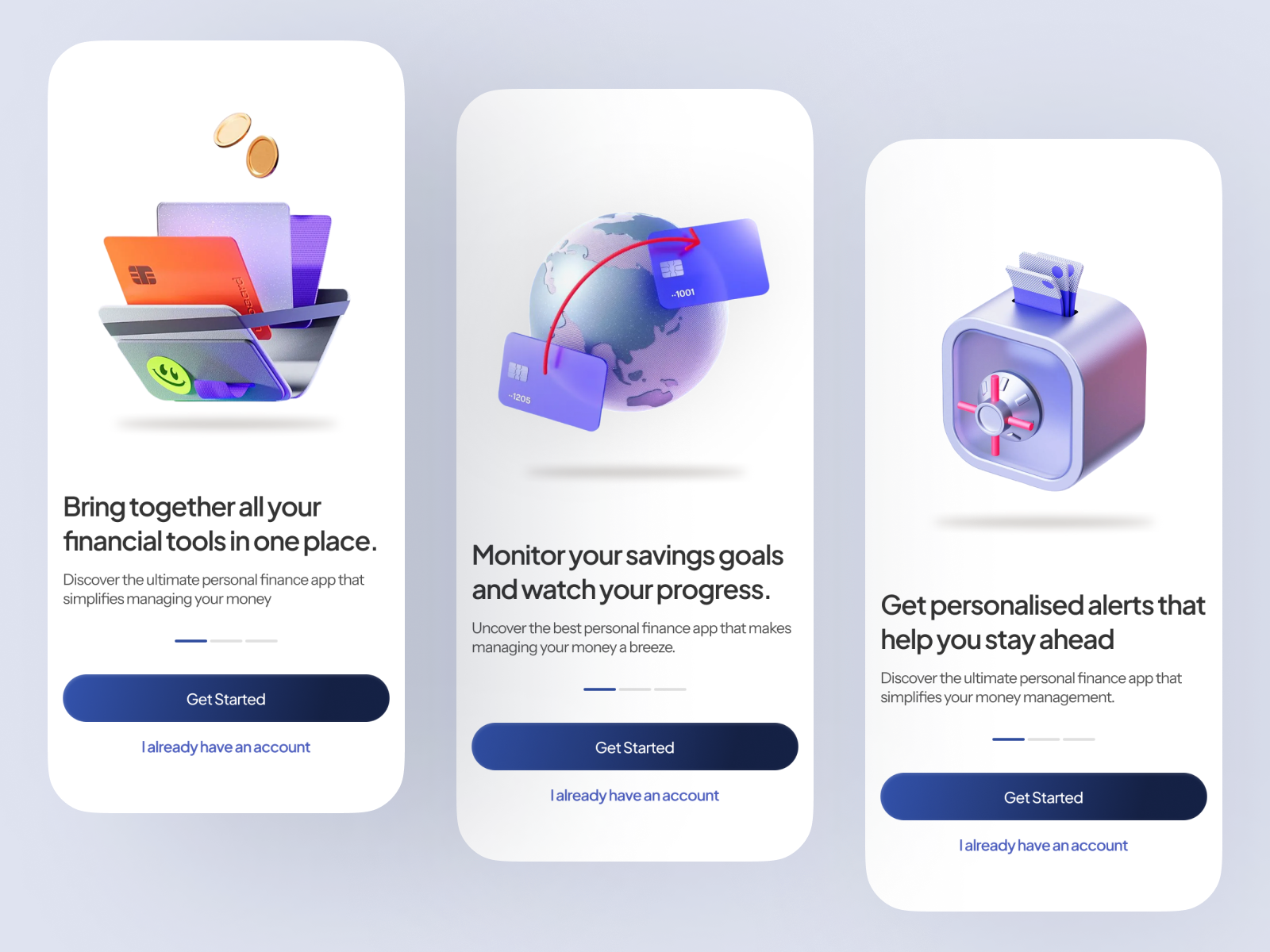 Finance app onboarding
