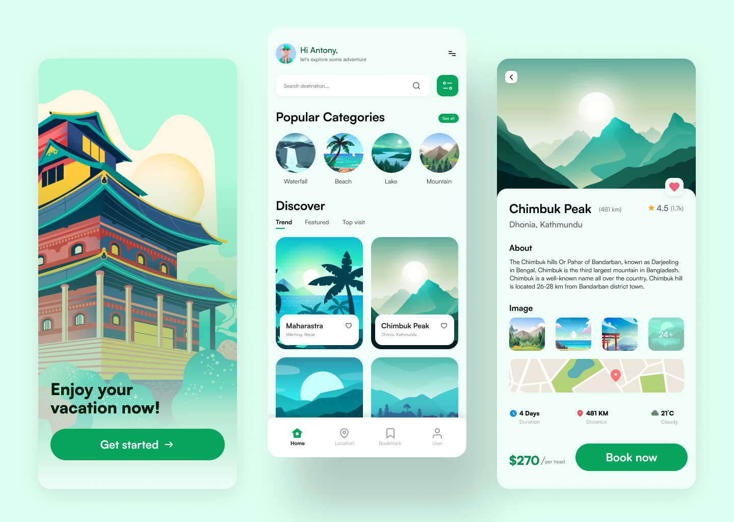 UI/UX Travel Mobile App by Ashiq Hasan on Dribbble