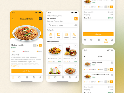 Food Delivery Apps iOS UI delivery delivery app design food food court food delivery hotel ios mobile app restaurants ui ui design user interface ux