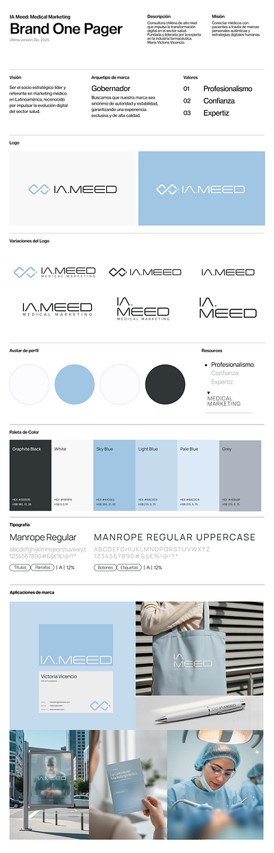 IA Meed: Medical Marketing Brand blue branding clean clinic doctors graphic design marketing medical minimal mockups modern sky technical