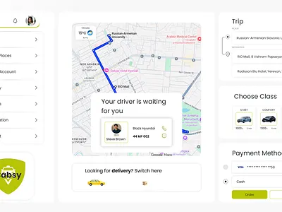 🚖 Cabsy – Taxi Booking Interface branding colors design illustration taxi typography ui ui ux