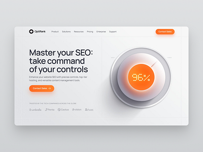 SEO Website Concept 3d graphic design illustration landing page marketing website saas seo seo website skeuomorphism ui design website design