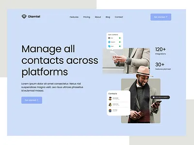 Landing Page Interface app branding dailyui design graphic design illustration logo ui ux vector