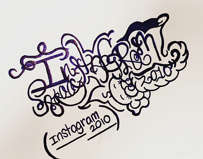 Instagram app art caligraphy creativity design different illustration instagram lettering lineart logo new passion purpose typography unique