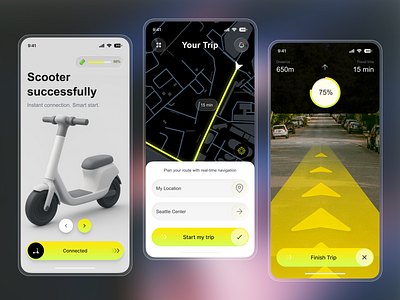 Smart Bike Rental Mobile App ai app app design automation b2b bike bike rental bike sharing crm cycle store cycling dashboard e commerce management mobile app product design saas smart software tracker urban mobility