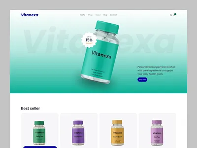 Wellness Supplement Website ecommerce healthbrand landingpage shopify shopify store shopify website supplements supplements website supplements website design ui ux webdesign wellness supplement website