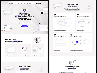 SaaS CRM Landing Page UI automation ui clean design crm design dashboard landing page marketing website minimal ui modern ui product page product website saas saas dashboard saas design saas landing software website ui design web app design web design