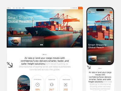Transportation Company Website - Turex figma logistics website nizam transportation website ui uxui design webdesign webflow