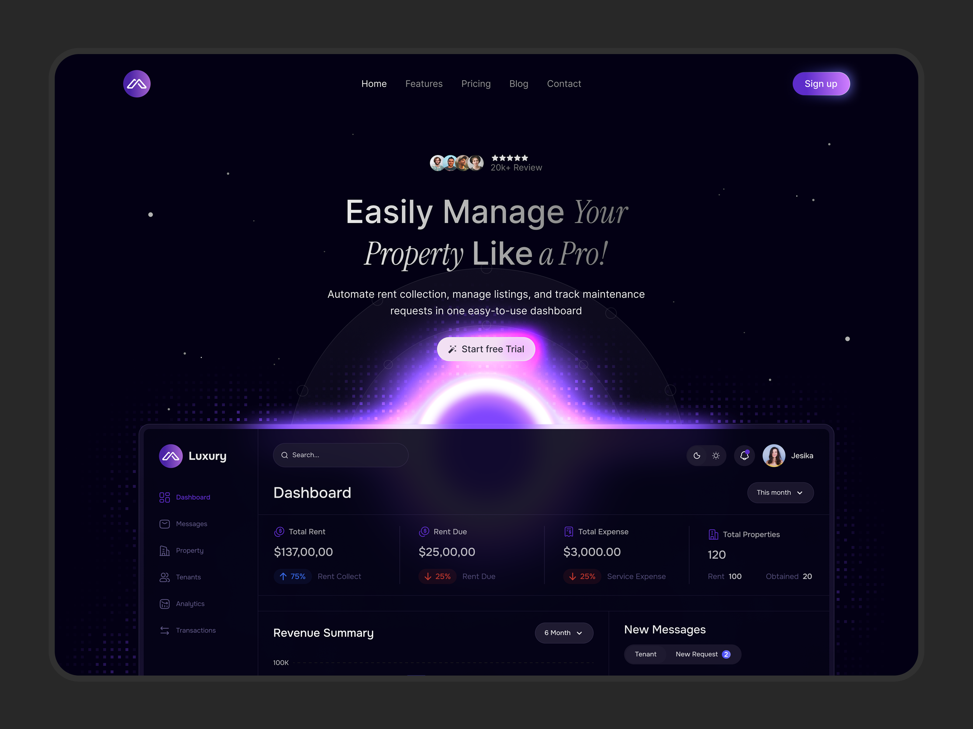 Example of Saa S Landing Page Design
