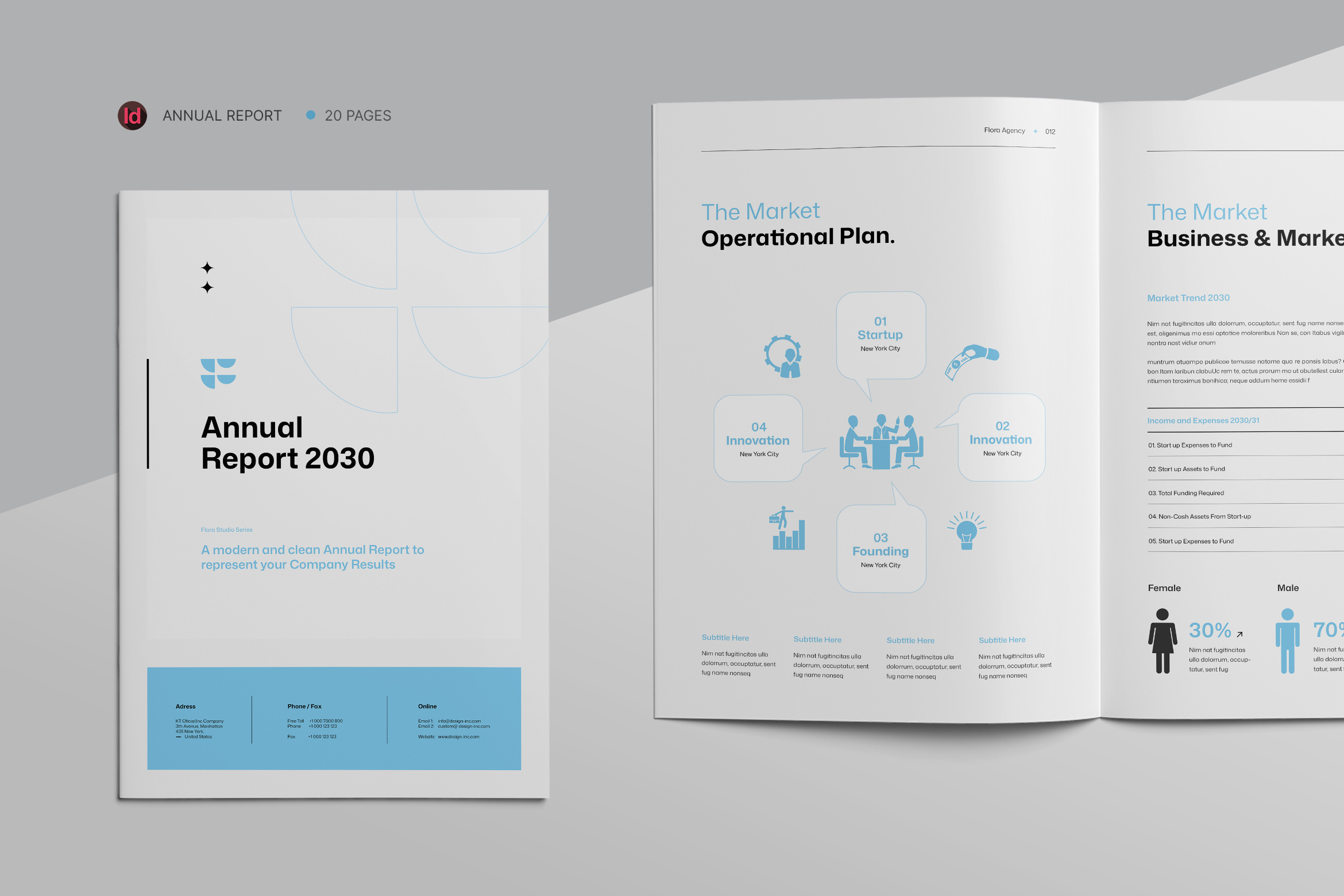Annual report a4 annual annual report branding brochure design business chart clean company corporate creative design elegant indesign infographics informational report